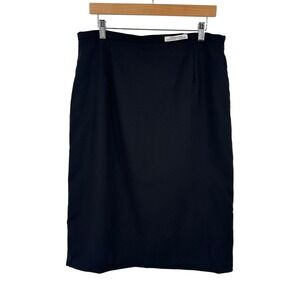 Pendleton Wool Pencil Skirt Exclusive Fabric Woven in Mills‎ Black Size 12